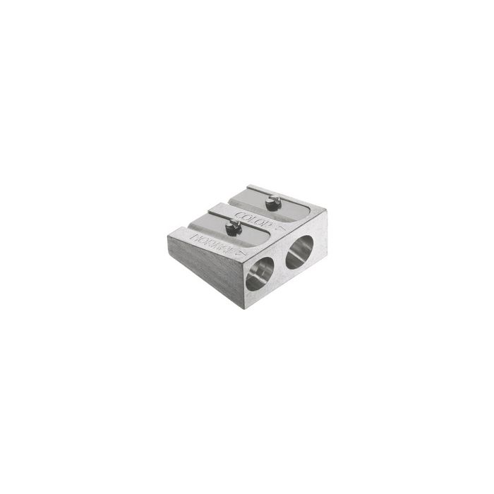 FABER-CASTELL Taille-crayon 2 trous en métal, argent