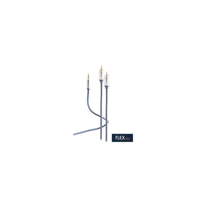 FLEXLINE Cordon audio, 2x fiche RCA - jack 3,5 mm mâle