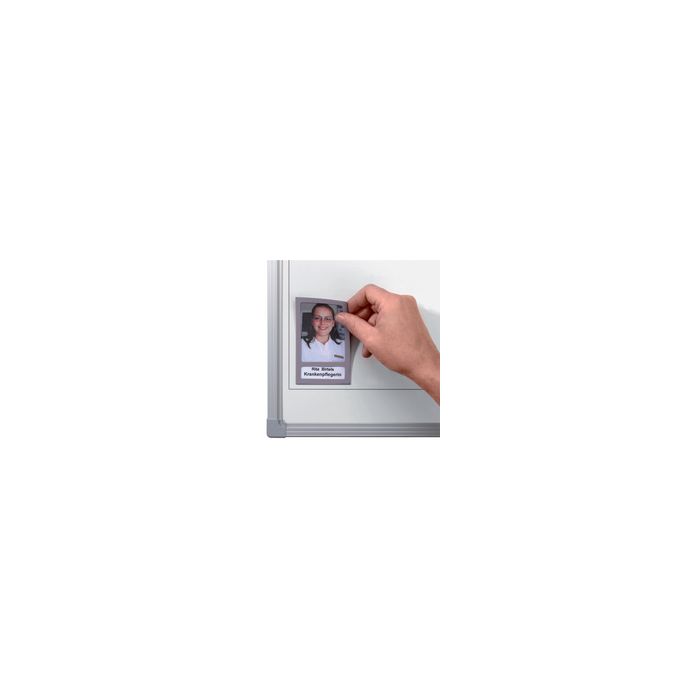FRANKEN Pochette magnétique, 72 x 115 mm, magnétique, gris