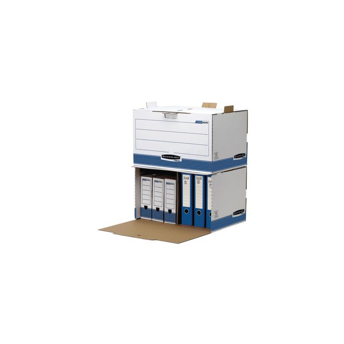 Fellowes Caisse d'archives Bankers Box, blanc/bleu x5