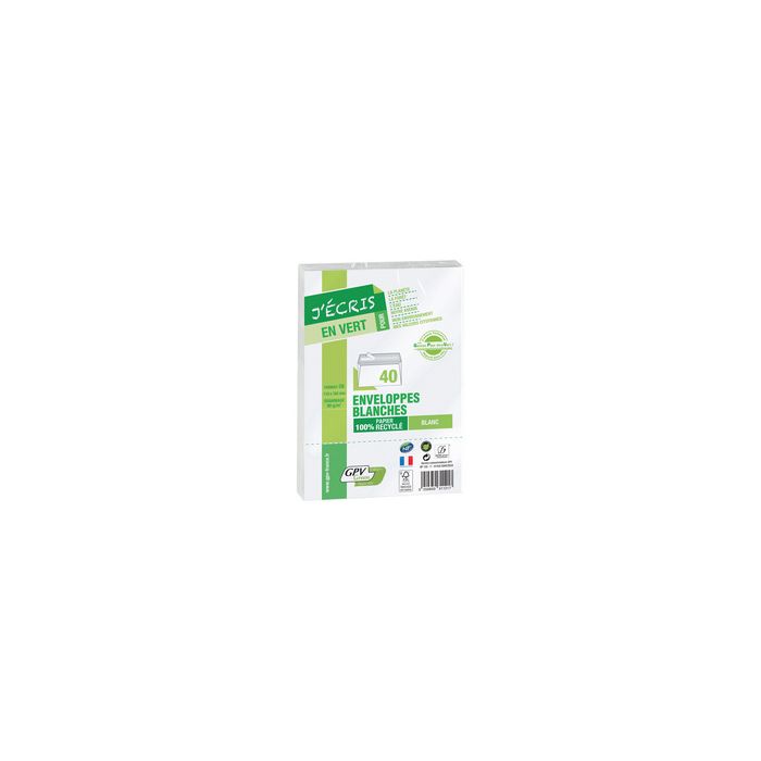 GPV Enveloppes ERAPure, DL, 110 x 220 mm, sans fenêtre