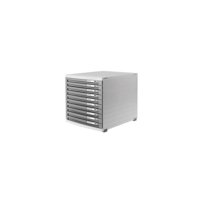 HAN Module de classement CONTUR,10 tiroirs, gris clair/foncé