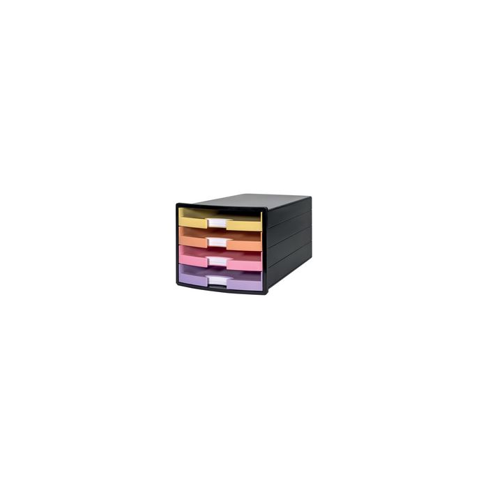 HAN Module de classement IMPULS, 4 tiroirs, noir/pastel