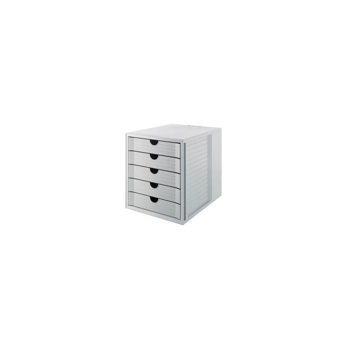 HAN Module de classement SYSTEM BOX KARMA, 5 tiroirs, gris