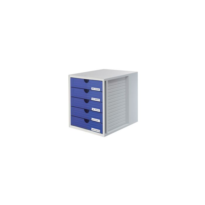 HAN Module de classement SYSTEMBOX, 5 tiroirs, gris/bleu