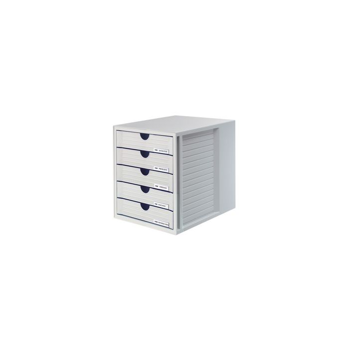 HAN Module de classement SYSTEMBOX, 5 tiroirs, gris clair