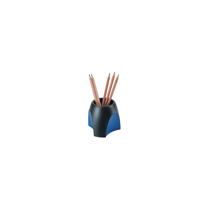 HAN Pot à crayons DELTA, polystyrène, noir/bleu