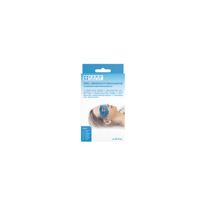 HARO Masque gel pour le visage, réutilisable, bleu