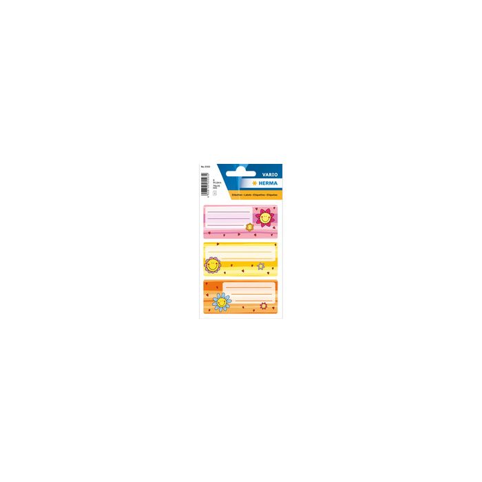 HERMA Etiquettes pour livres "Visages de fleurs", 76 x 35 mm
