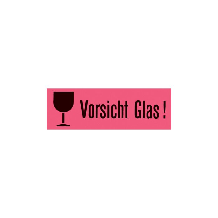 HERMA Hinweisetiketten "Vorsicht Glas", 39 x 118 mm