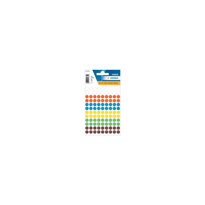 HERMA Pastille adhésive, diamètre: 8 mm, jaune