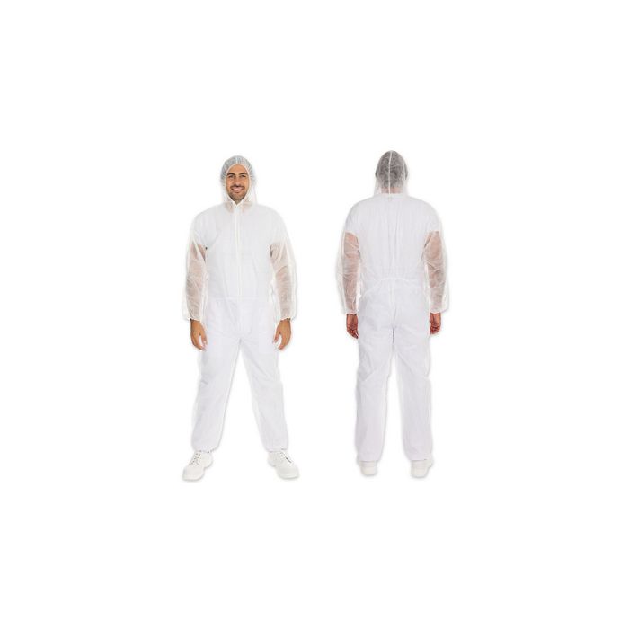 HYGONORM Combinaison PP LIGHT avec capuche, blanc, XL