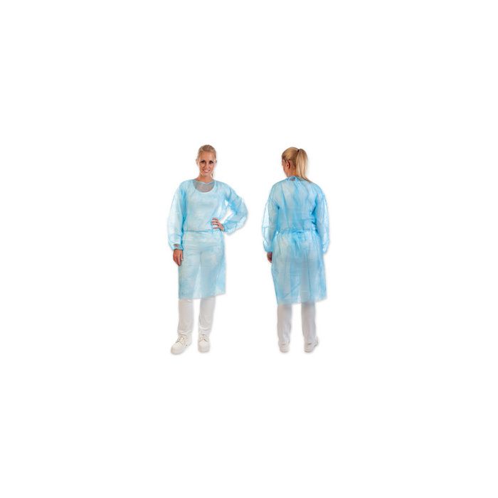 HYGOSTAR Blouse PP avec élastique aux manches, L, bleu x10