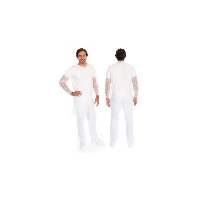 HYGOSTAR Blouse visiteur ECO HYGOBASE, blanc, XXXL x10