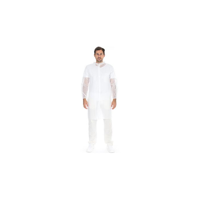 HYGOSTAR Blouse visiteur avec fermeture autoagrippante, L x50