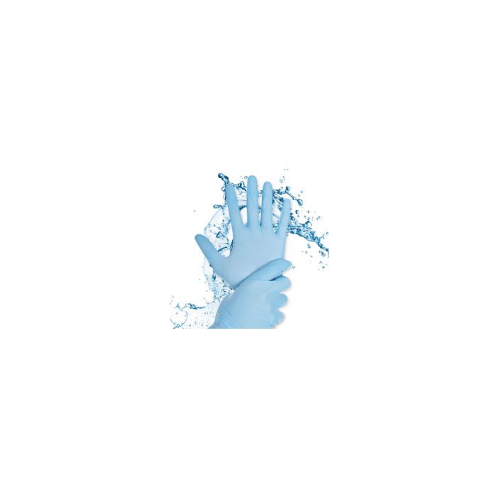 HYGOSTAR Gant en nitrile Rapid-On, XL, non poudré, bleu