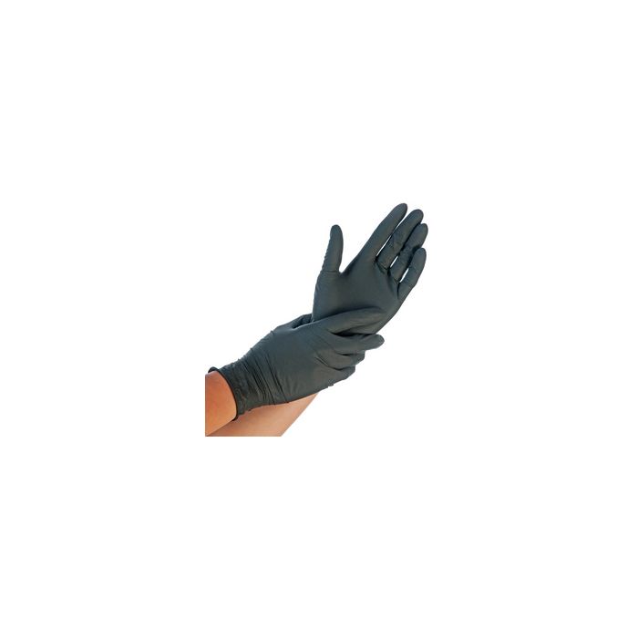 HYGOSTAR Gant nitrile EXTRA SAFE, M, sans poudre, noir