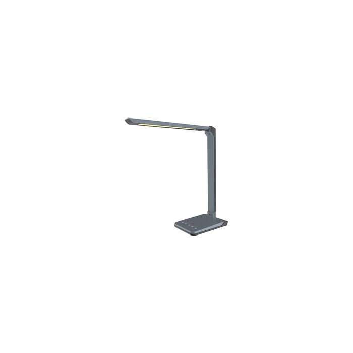 Hansa Lampe de bureau à LED Lumina, pied, gris métallisé