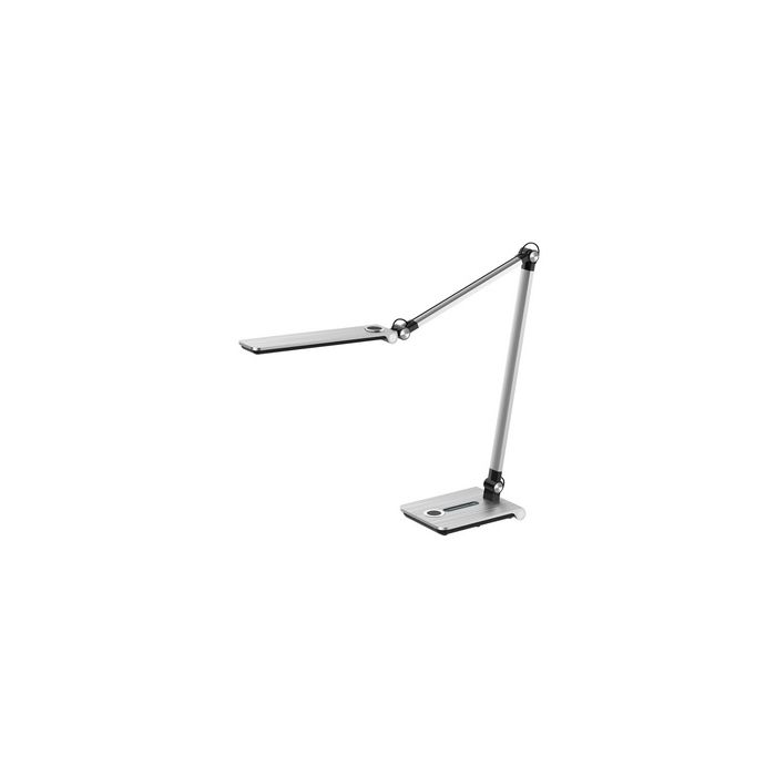 Hansa Lampe de bureau à LED "Wave", socle, argent brossé