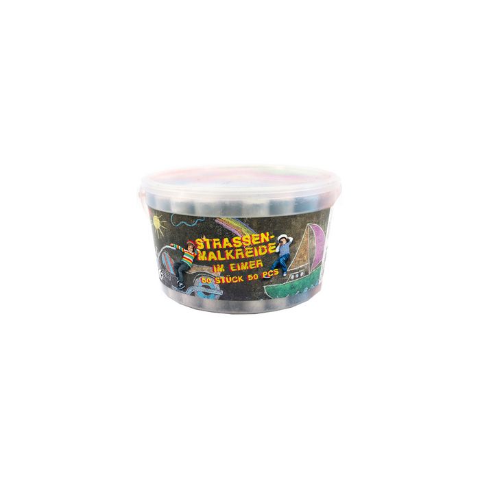 JAMASIA Craie de trottoir, seau en plastique de 50