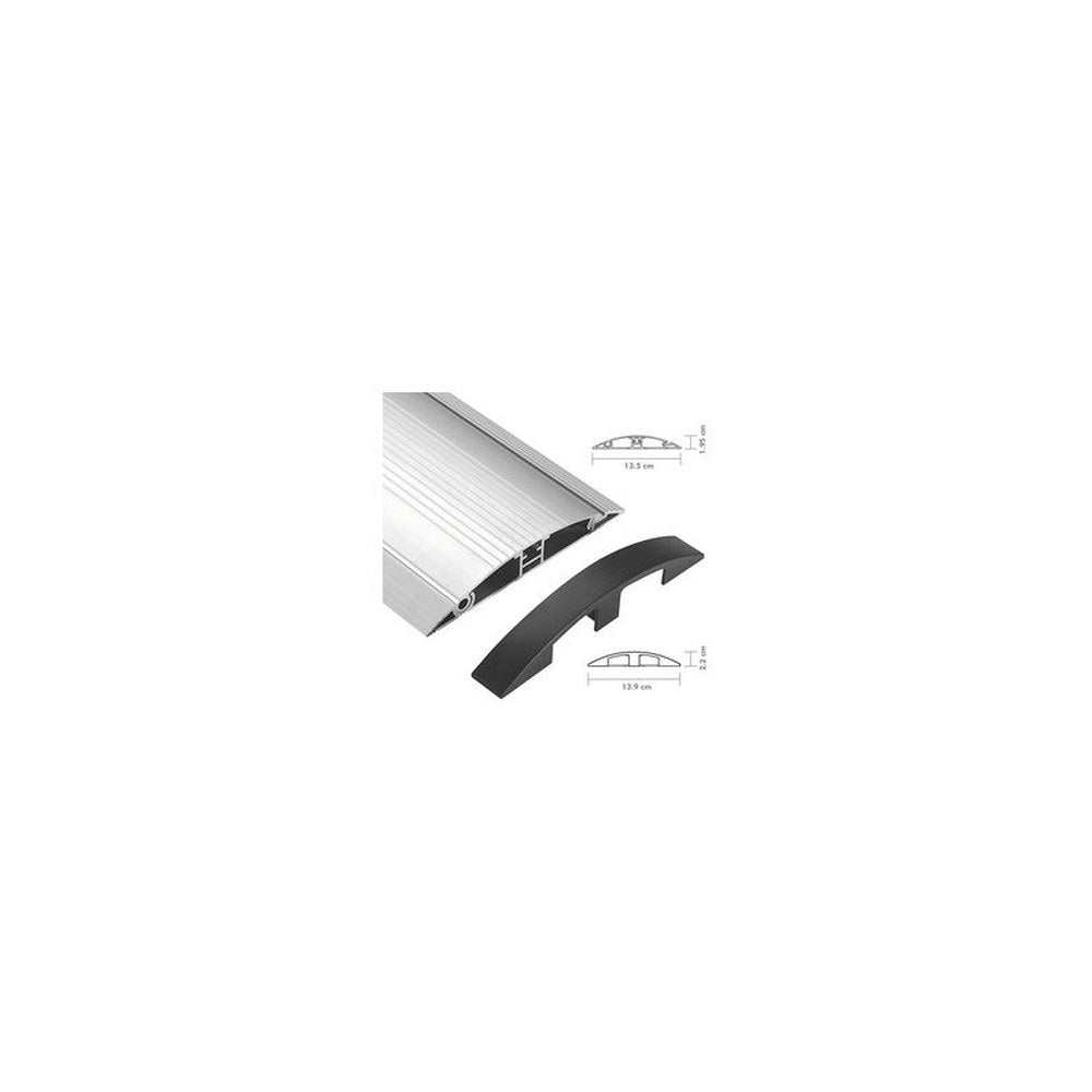 LogiLink Passe-câbles de sol, alu & ABS, 1.104 mm, argent