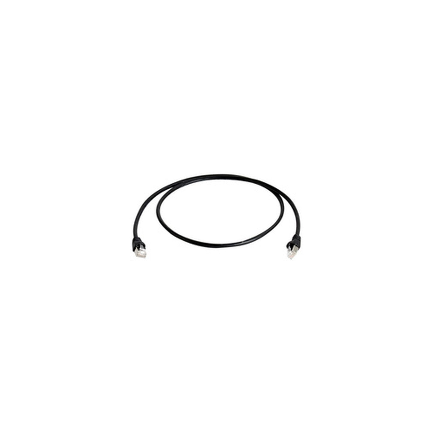 Telegärtner Câble patch, Cat.6A, (profond), S/FTP,0,5 m,noir
