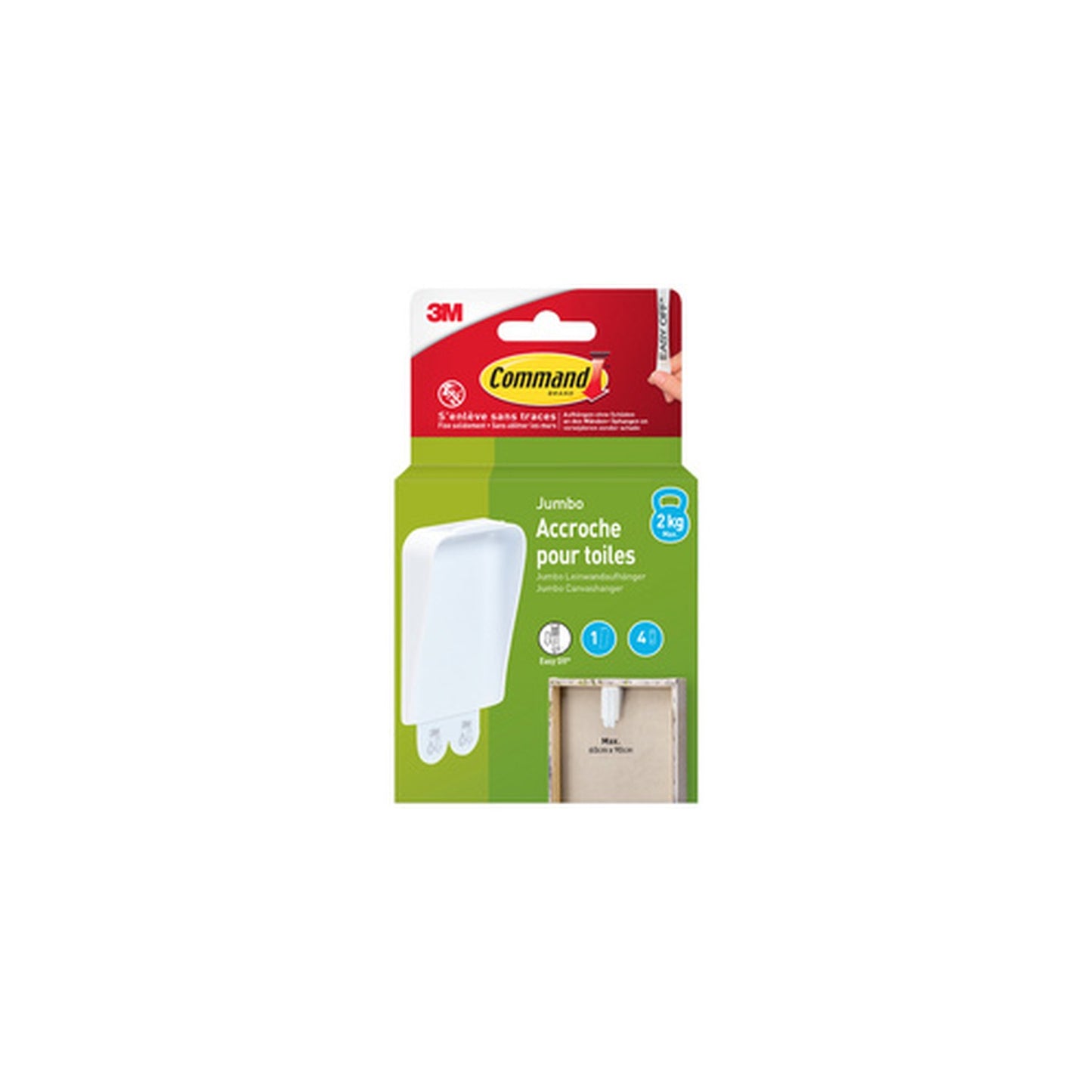 3M Command Accroche pour toiles Jumbo, blanc