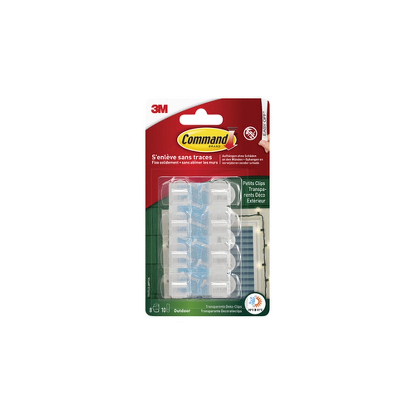 3M Command Clip pour câbles, extérieur, transparent