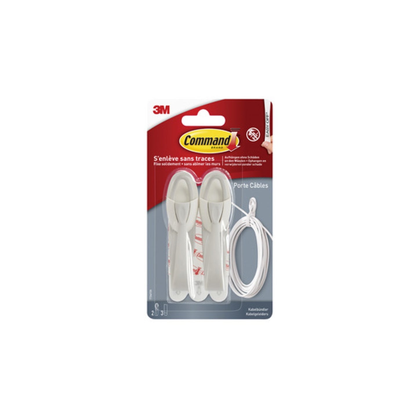 3M Command Crochet porte-câbles, taille: M, blanc