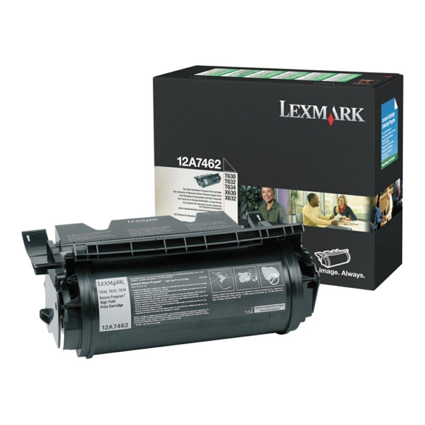 Toner d'origine Lexmark 12A7462 - noir