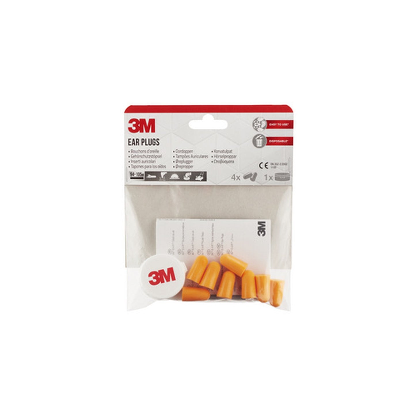 3M bouchons anti-bruit jetables 1100C, dans un sachet,orange