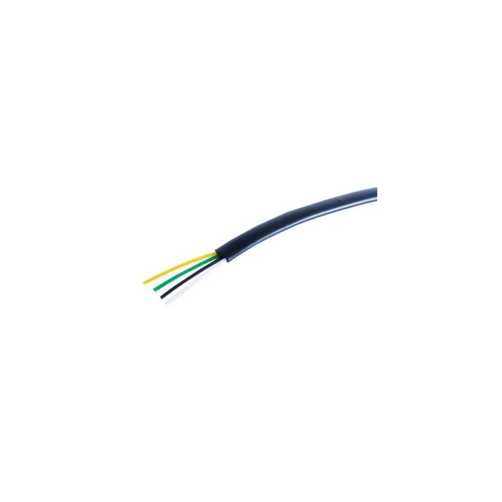 shiverpeaks BASIC-S Câble téléphonique, plat, noir, 100 m