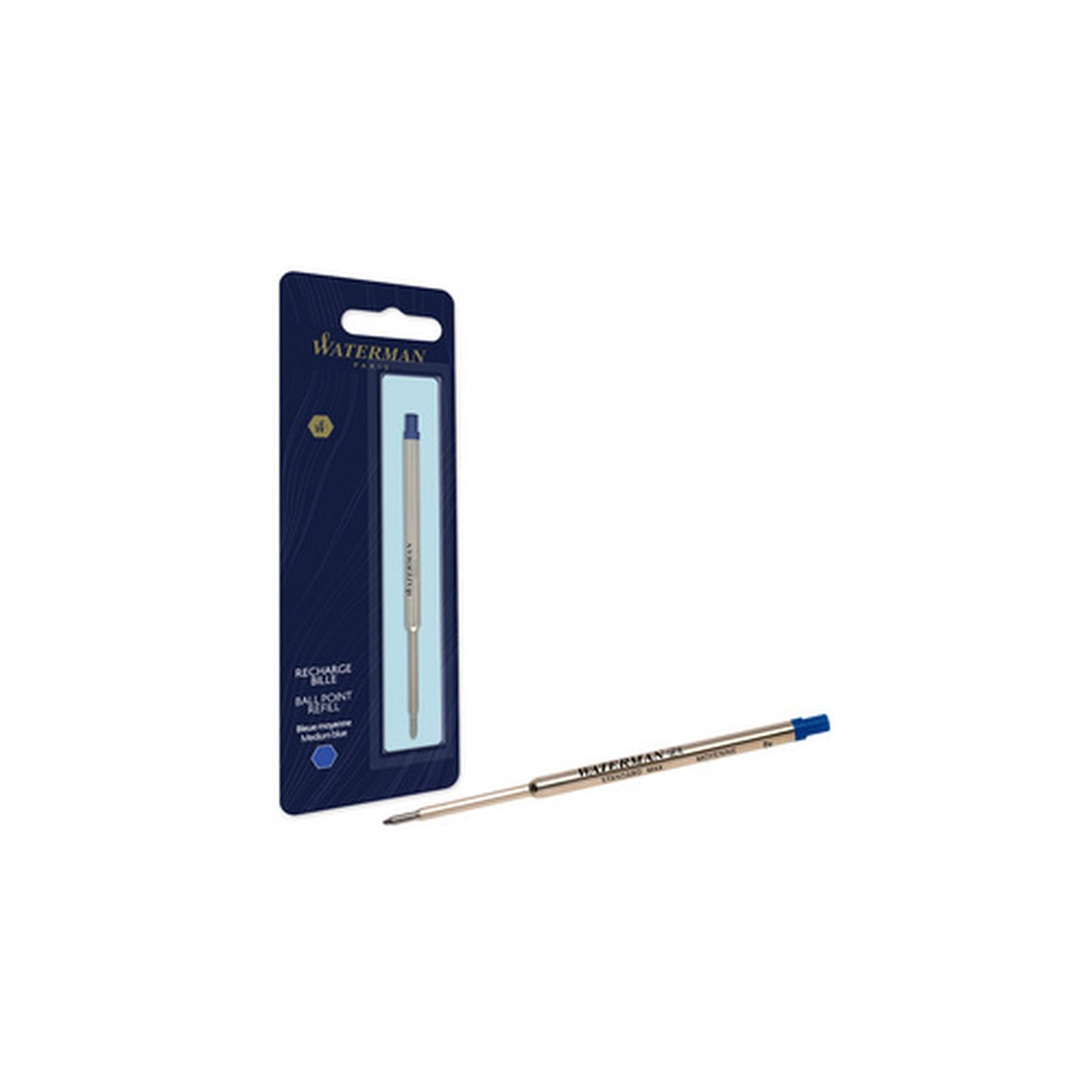 WATERMAN Recharge grand volume pour stylo bille, F, bleu