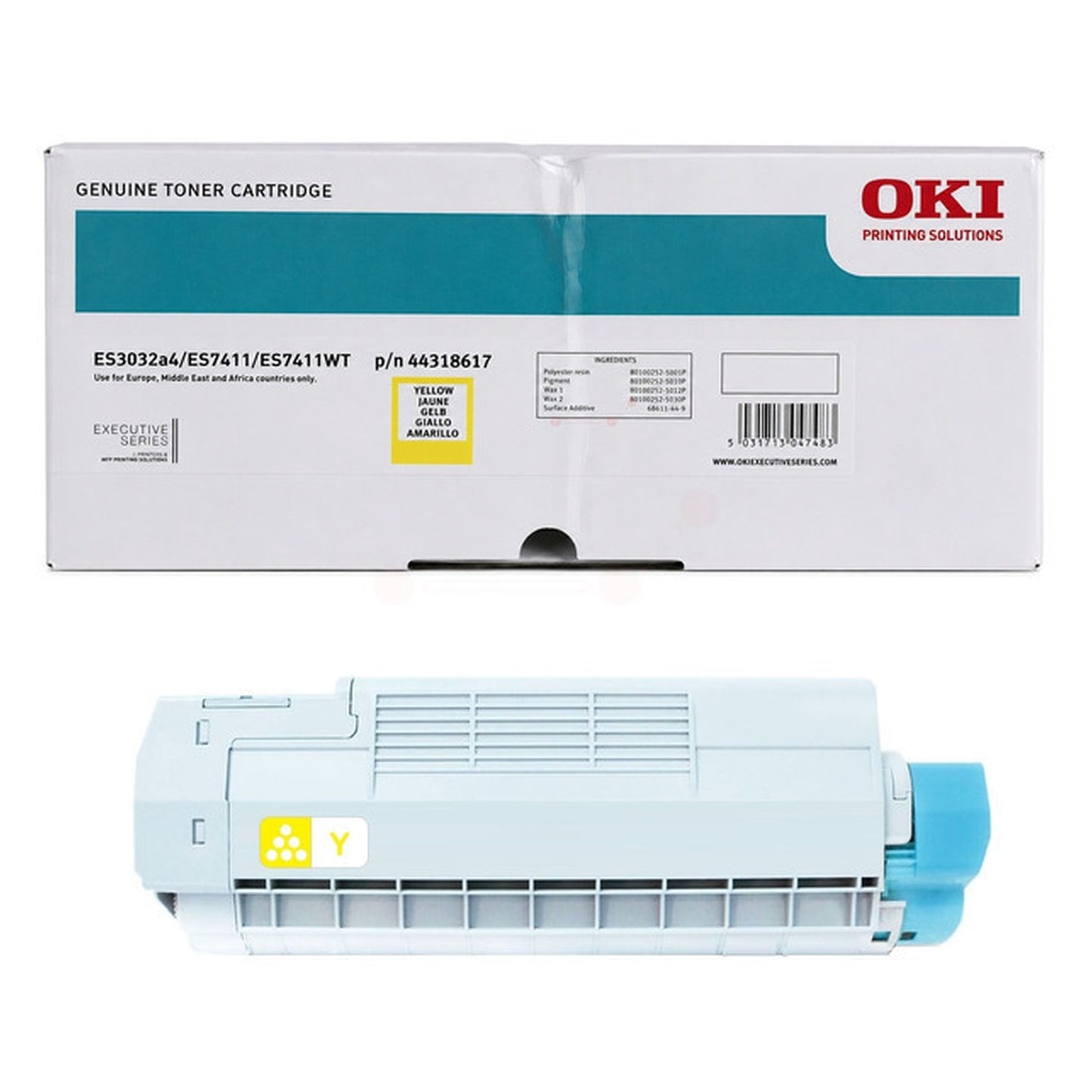 Toner d'origine OKI 44318617 - jaune