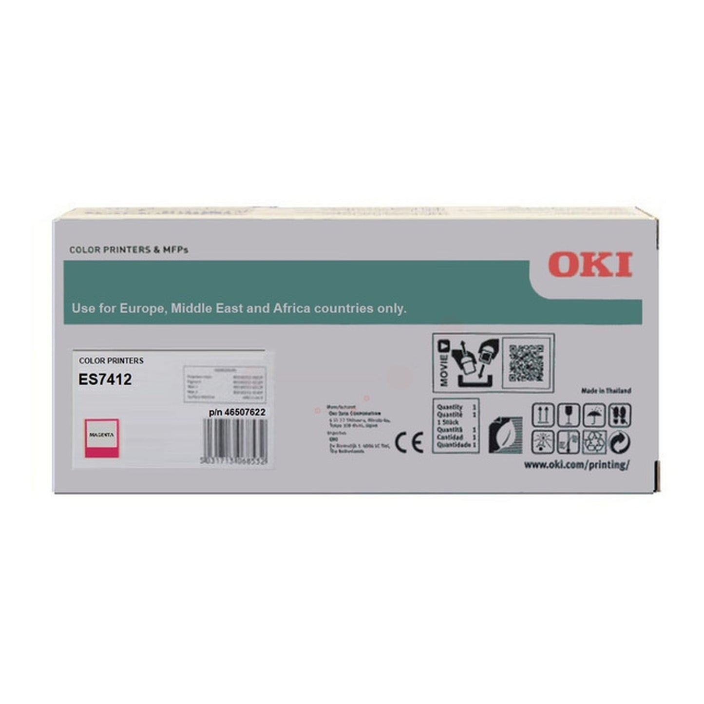 Toner d'origine OKI 46507622 - magenta