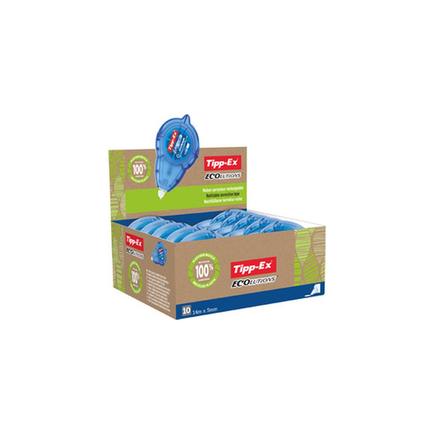 Tipp-Ex Roller correcteur "ecolutions Easy Refill" x10