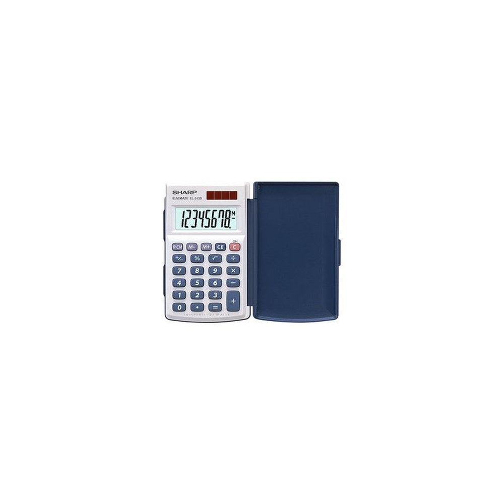 SHARP Calculatrice EL-243 S, fonctionnement solaire/batterie