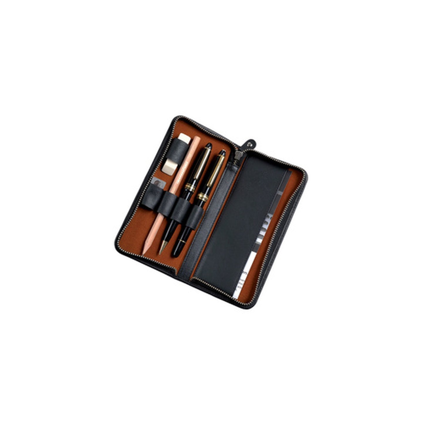 Alassio Etui pour 3 stylos, cuir, noir