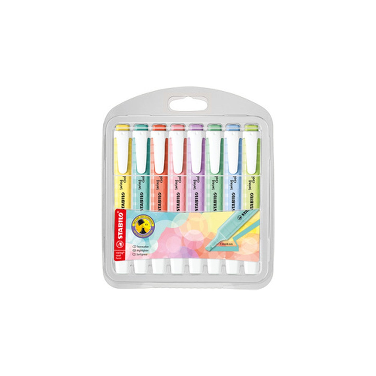 STABILO Surligneur swing cool Pastel Edition, étui PET de 8
