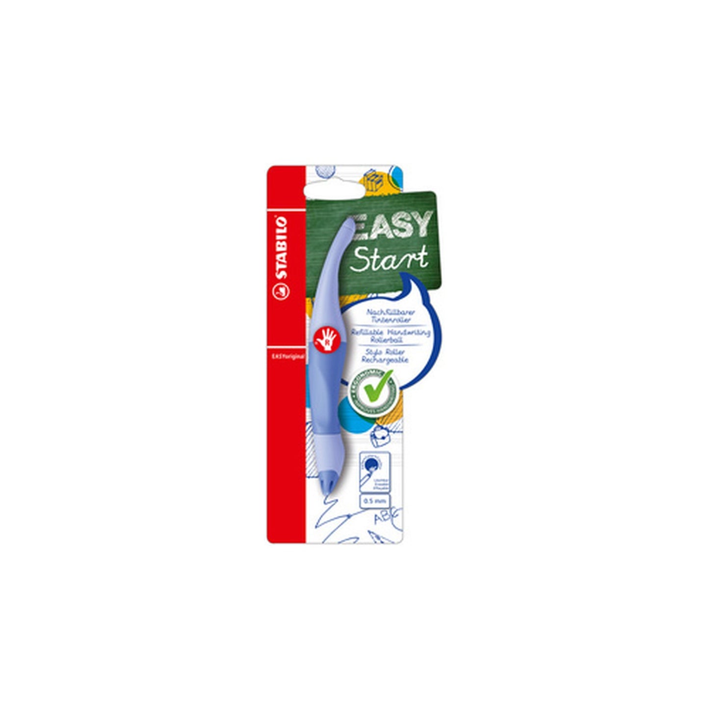 STABILO Stylo roller EASYoriginal, gauchers, nuage de bleu