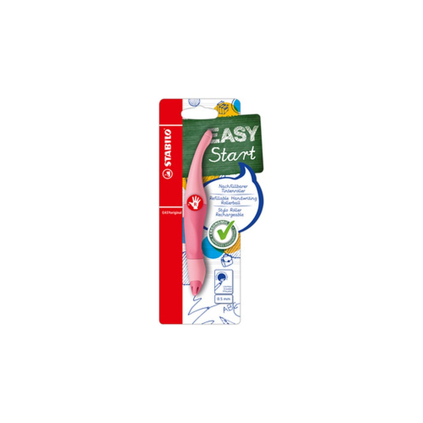 STABILO Stylo roller EASYoriginal, droitiers, rouge