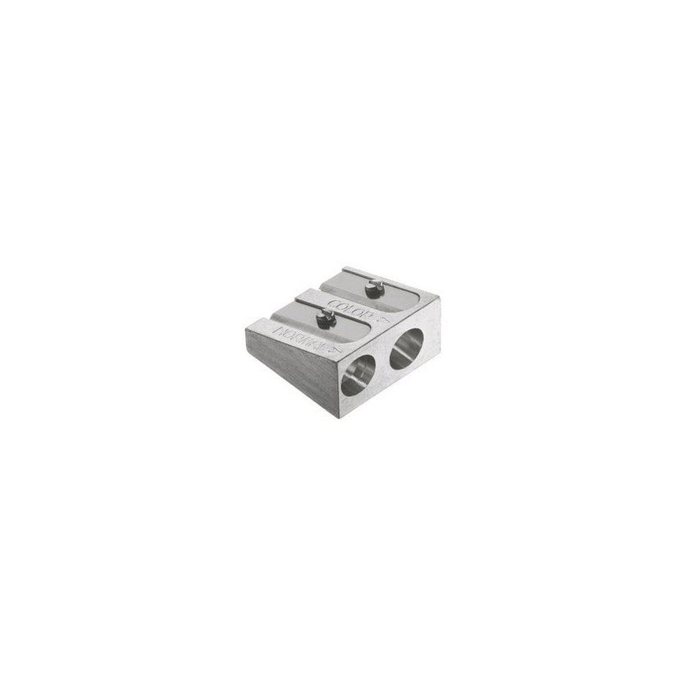 FABER-CASTELL Taille-crayon 2 trous en métal, argent