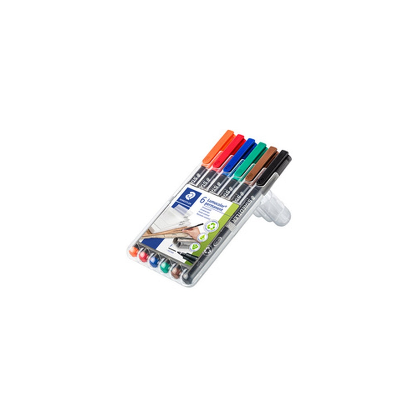 STAEDTLER Marqueur permanent 318F Lumocolor, étui de 6