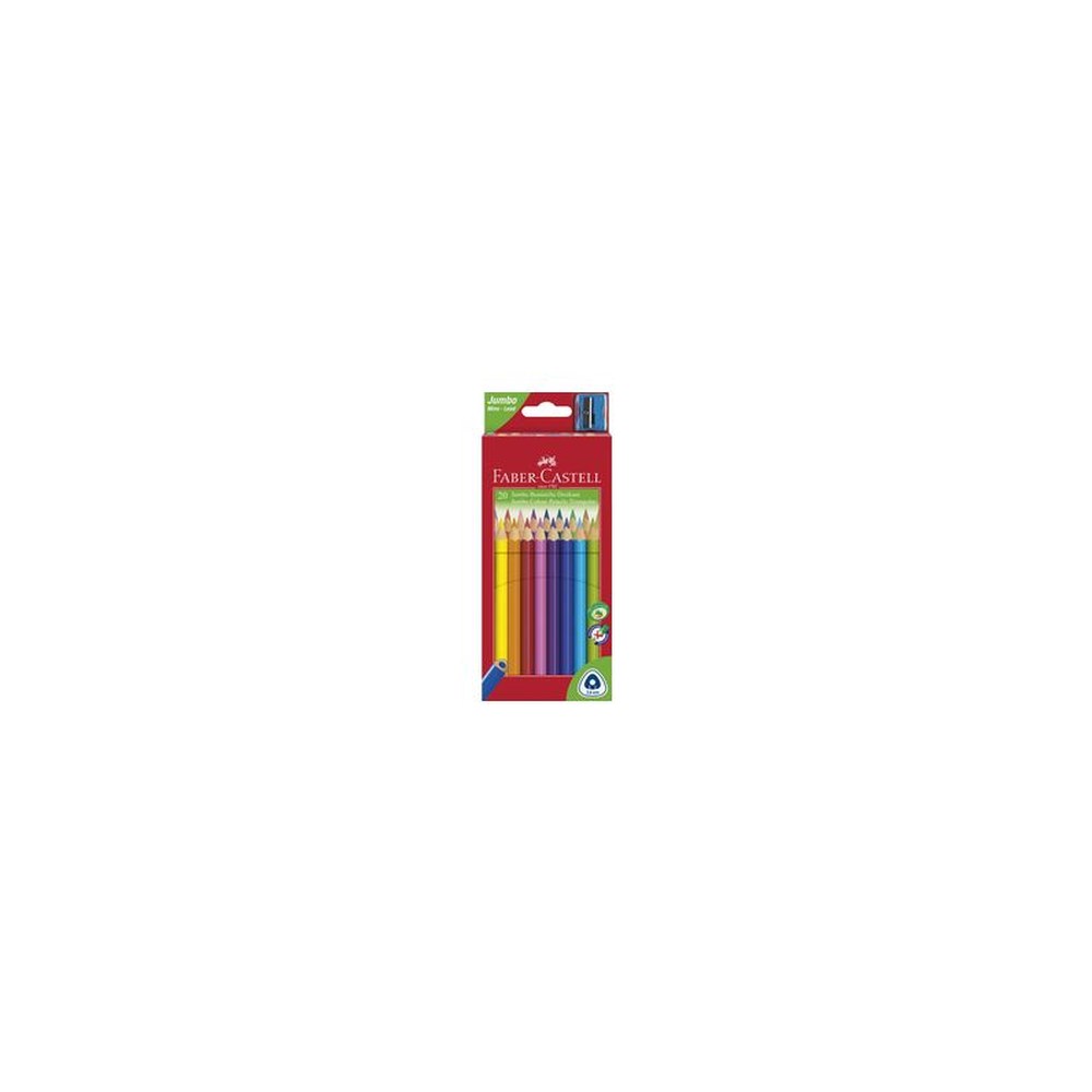 FABER-CASTELL Crayons de couleur Jumbo triangulaire, 20 étui