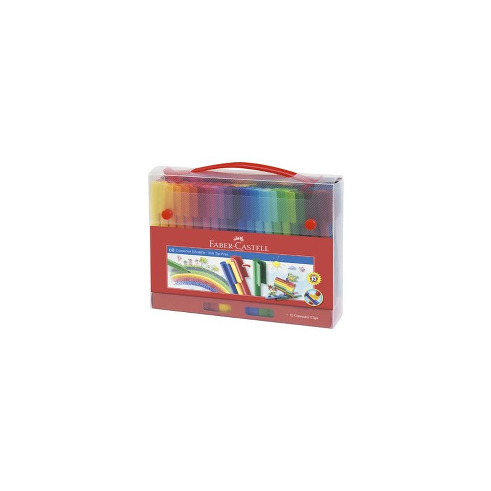 FABER-CASTELL Stylo feutre CONNECTOR PEN, coffret de 60
