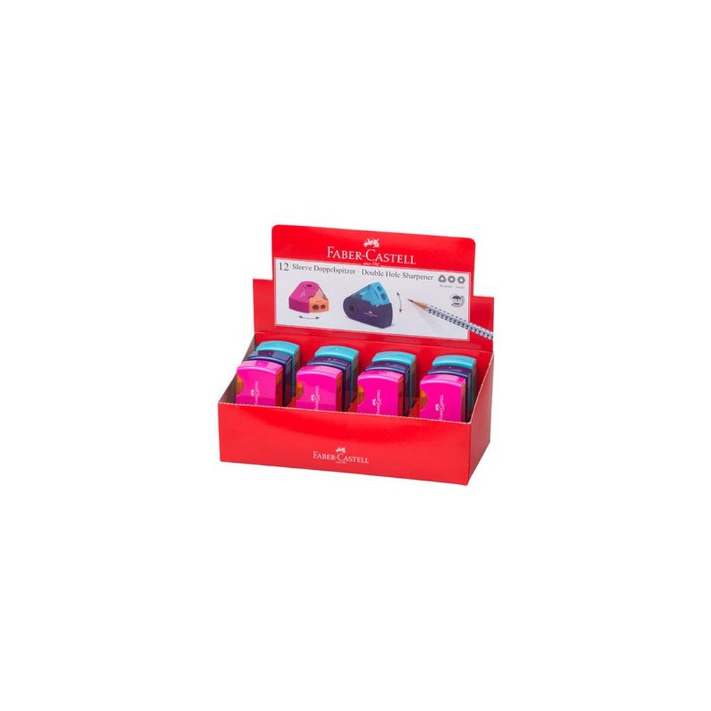 FABER-CASTELL Taille-crayon double SLEEVE, assorti x12
