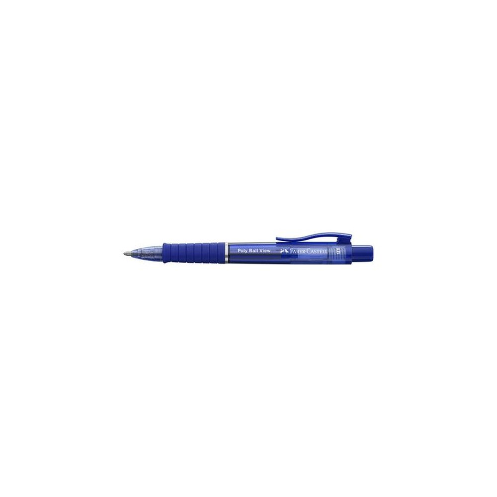 FABER-CASTELL Stylo à bille rétractable POLY BALL VIEW, bleu