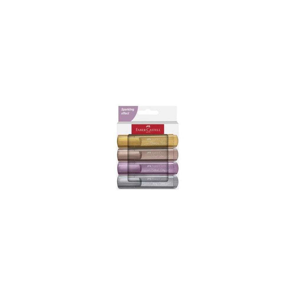 FABER-CASTELL Surligneur TEXTLINER 46 METALLIC, étui de 4