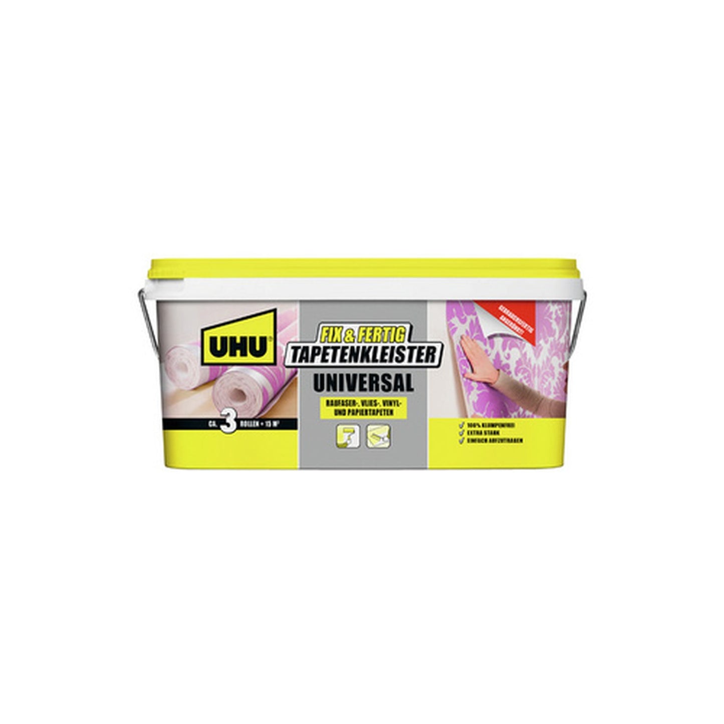 UHU Fix & Fertig Colle à tapisser Universal, seau 2,5 kg