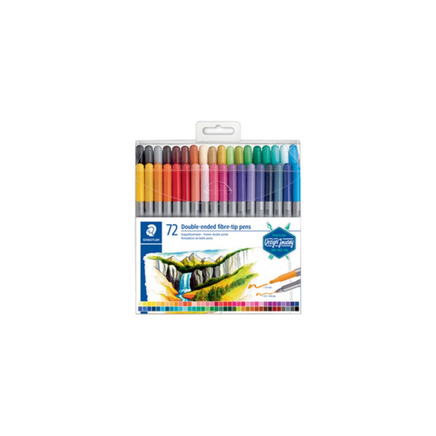 STAEDTLER Feutre double pointe Design Journey, étui de 72